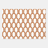 Retro Boho Rainbow Pattern 60er 70er Seventies Geschenkpapier Set (Vorderseite 2)