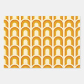 Retro Boho Rainbow Pattern 60er 70er Seventies Geschenkpapier Set (Vorderseite)