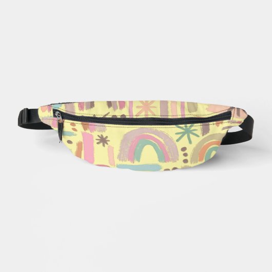 Retro-Boho-Regenbogen-Bauchtasche Bauchtasche (Vorderseite)