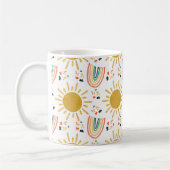 Retro Boho Regenbogen Morgen Sonnenschein Wasserfa Kaffeetasse (Links)