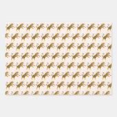 Retro Boho Roaring Tiger Orange Pink Geschenkpapier Set (Vorderseite 2)