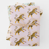Retro Boho Roaring Tiger Orange Pink Geschenkpapier Set (Beispiel)