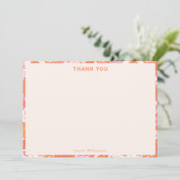 Retro Boho Rosa Orangefarbenes Blumenmuster Süße B