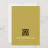 Retro-Boho-Senf-Blumenfliesen-QR-Code-Hochzeit Einladung (Rückseite)