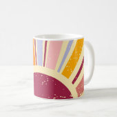 Retro Boho Sonne Kaffeetasse (VorderseiteRechts)