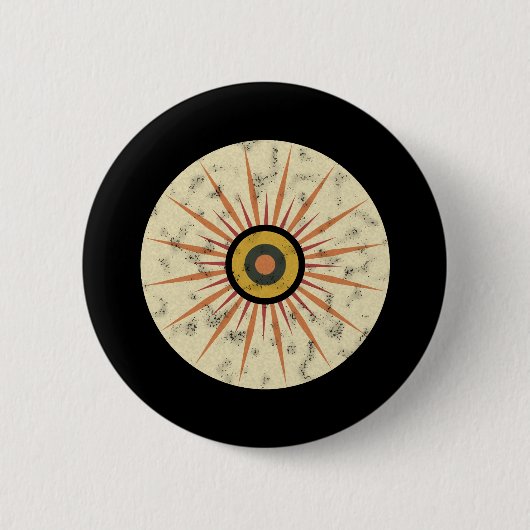 Retro-Boho-Sonnenstrahl-Design Button (Vorderseite)
