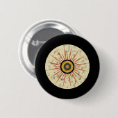 Retro-Boho-Sonnenstrahl-Design Button (Vorne & Hinten)
