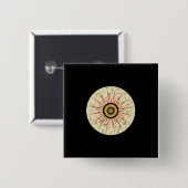 Retro-Boho-Sonnenstrahl-Design Button (Vorne & Hinten)
