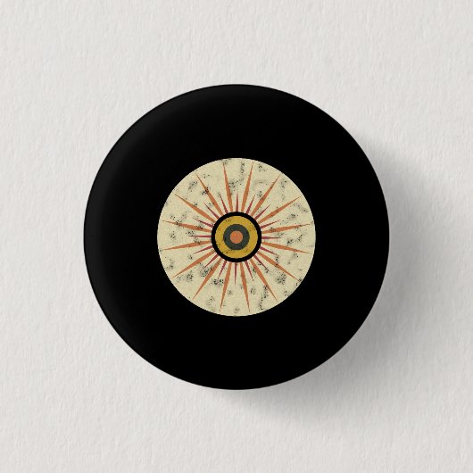 Retro-Boho-Sonnenstrahl-Design Button (Vorderseite)