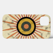 Retro-Boho-Sonnenstrahl-Design Case-Mate iPhone Hülle (Rückseite (Horizontal))