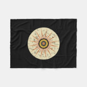 Retro-Boho-Sonnenstrahl-Design Fleecedecke (Vorderseite (Horizontal))