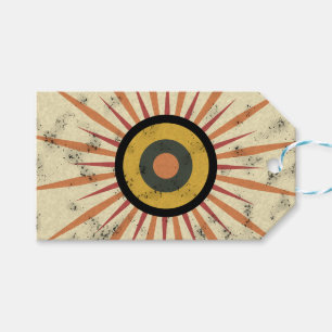 Retro-Boho-Sonnenstrahl-Design Geschenkanhänger