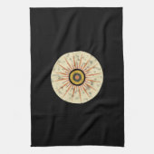Retro-Boho-Sonnenstrahl-Design Geschirrtuch (Vertikal)