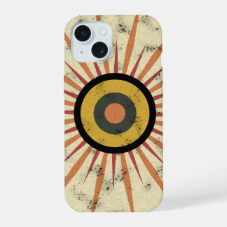 Retro-Boho-Sonnenstrahl-Design iPhone 15 Hülle