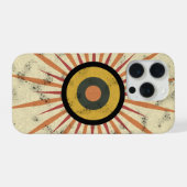 Retro-Boho-Sonnenstrahl-Design iPhone Hülle (Rückseite (Horizontal))