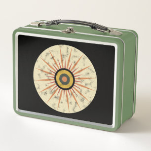 Retro-Boho-Sonnenstrahl-Design Metall Brotdose