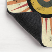 Retro-Boho-Sonnenstrahl-Design Mousepad (Ecke)