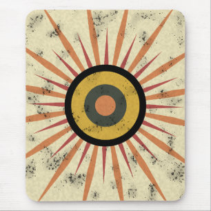 Retro-Boho-Sonnenstrahl-Design Mousepad