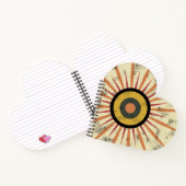 Retro-Boho-Sonnenstrahl-Design Notizblock (Innenseite)