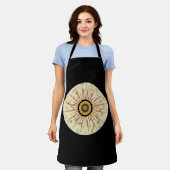 Retro-Boho-Sonnenstrahl-Design Schürze (Getragen)