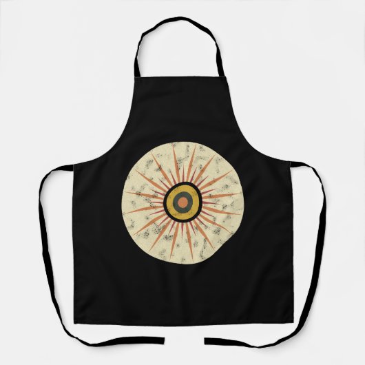 Retro-Boho-Sonnenstrahl-Design Schürze (Vorderseite)