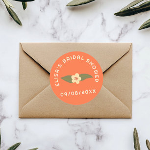 Retro Boho Spaß Blumen CUSTOM Brautparty Runder Aufkleber