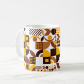 Retro-boho-Stil modern farbenfroh geometrisch Must Kaffeetasse (Vorderseite Links)