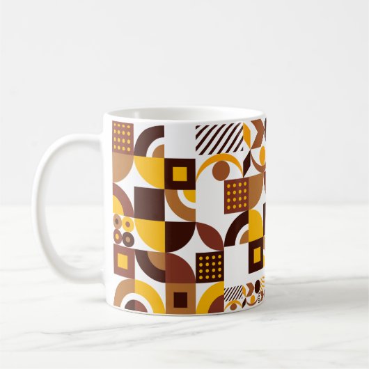 Retro-boho-Stil modern farbenfroh geometrisch Must Kaffeetasse (Links)