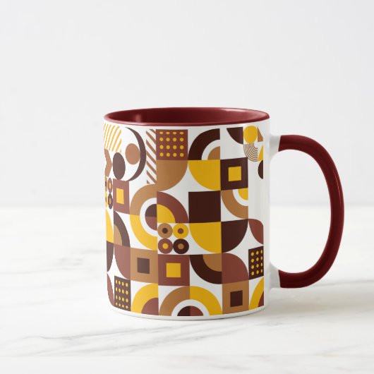 Retro-boho-Stil modern farbenfroh geometrisch Must Tasse (Rechts)