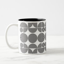 Retro-Boho Stil moderne schwarz geometrische Muste Zweifarbige Tasse