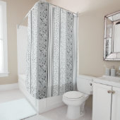 Retro BOHO Streifen grau Duschvorhang (Beispiel)