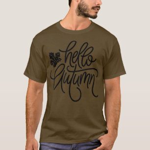 Retro Boho Style Hallo Herbst T - Shirt