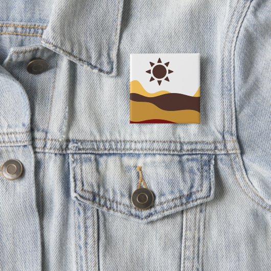 Retro Boho Sun Button (Beispiel)