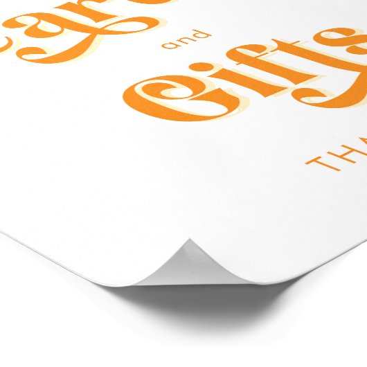 Retro Boho Sun Cards und Geschenke Baby Dusche Sch Poster (Ecke)