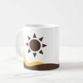 Retro Boho Sun Kaffeetasse (Vorderseite Links)