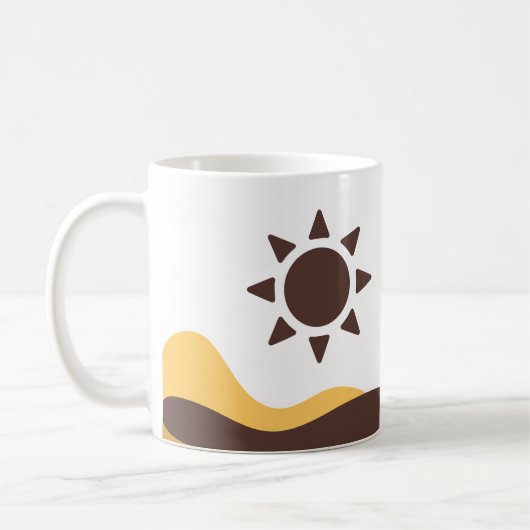 Retro Boho Sun Kaffeetasse (Links)