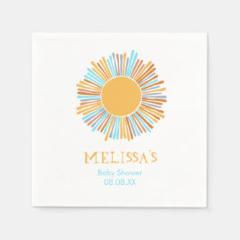 Retro Boho Sun kommt die Sonne Serviette