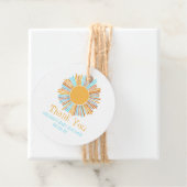 Retro Boho Sun kommt hier die Sonne Danke Geschenkanhänger (Beispiel)