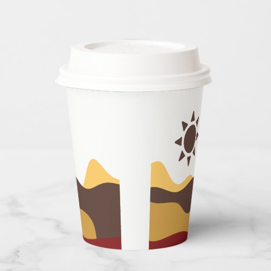 Retro Boho Sun Pappbecher (Links)