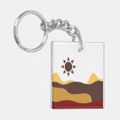 Retro Boho Sun Schlüsselanhänger (Vorderseite links)