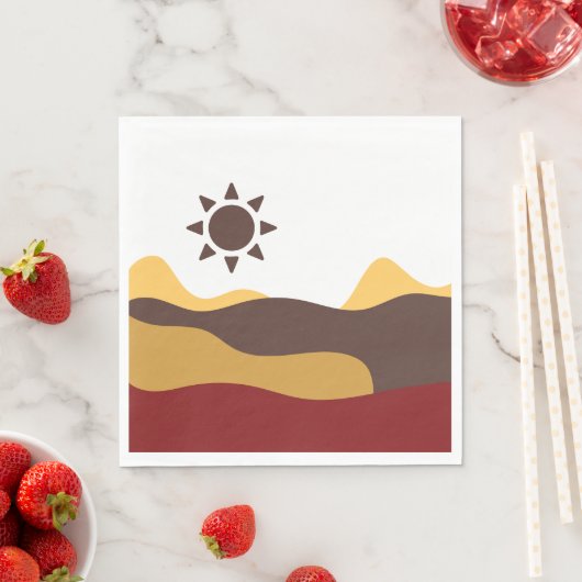 Retro Boho Sun Serviette (Beispiel)