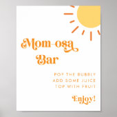 Retro Boho Sun Sunshine Mama-Osa Bar Baby Dusche Poster (Vorne)