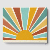 Retro Boho Sunshine Baby Dusche Gästebuch (Rückseite)
