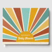 Retro Boho Sunshine Baby Dusche Gästebuch (Vorderseite)