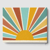 Retro Boho Sunshine Baby Shower Gästebuch (Rückseite)