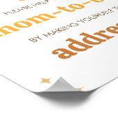 Retro Boho Sunshine Baby Showstation Poster (Ecke)