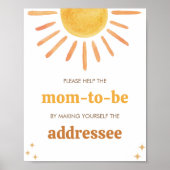Retro Boho Sunshine Baby Showstation Poster (Vorne)