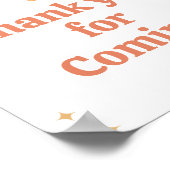 Retro Boho Sunshine Vielen Dank für Ihr Kommen Poster (Ecke)