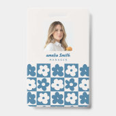 retro Boho süß rustikal Ausweis (Vorderseite)