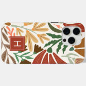 Retro Boho Terracota Floral Einfaches Chic Monogra Case-Mate iPhone Hülle (Rückseite (Horizontal))